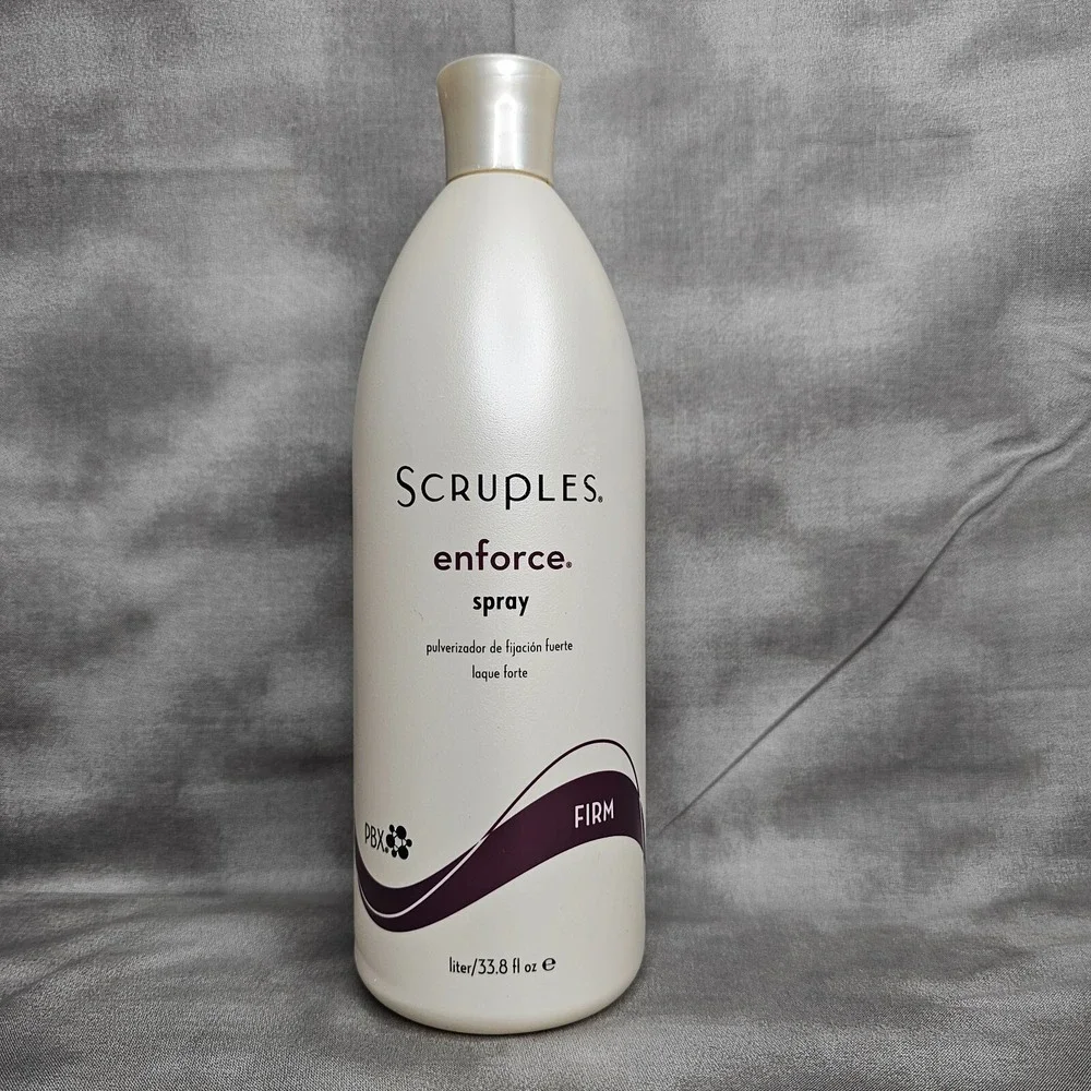 SCRUPLES‎ Enforce Firm Styling Spray Wet or Dry Hair 33.8 oz/1 Liter NEW